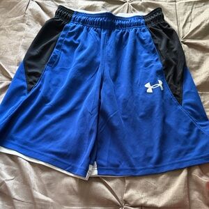 Under Armour Men’s Royal Blue and Black Athletic Shorts